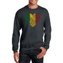  One Love Heart - Mens Word Art Crewneck Sweatshirt