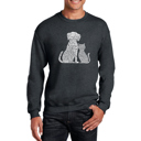 Gray XXL Dogs And Cats - Mens Word Art Crewneck Sweatshirt