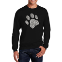 Black XL Dog Paw - Men's Word Art Crewneck Sweatshirt