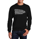 Black Small Pledge Of Allegiance Flag - Mens Word Art Crewneck Sweatshirt