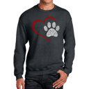  Paw Heart - Men's Word Art Crewneck Sweatshirt
