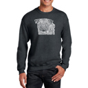  Pug Face - Mens Word Art Crewneck Sweatshirt