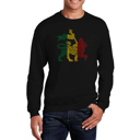  Rasta Lion - One Love - Mens Word Art Crewneck Sweatshirt