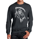  Men's Word Art Crewneck Sweatshirt - Grim Reaper