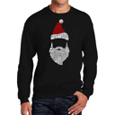 Black XXXL Santa Claus - Mens Word Art Crewneck Sweatshirt