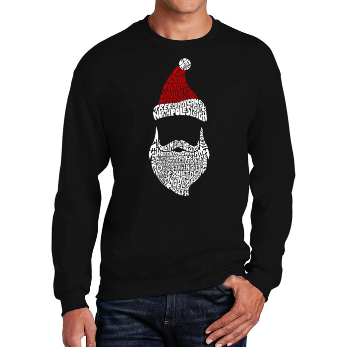 Santa Claus - Mens Word Art Crewneck Sweatshirt