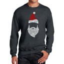 Gray XXL Santa Claus - Mens Word Art Crewneck Sweatshirt