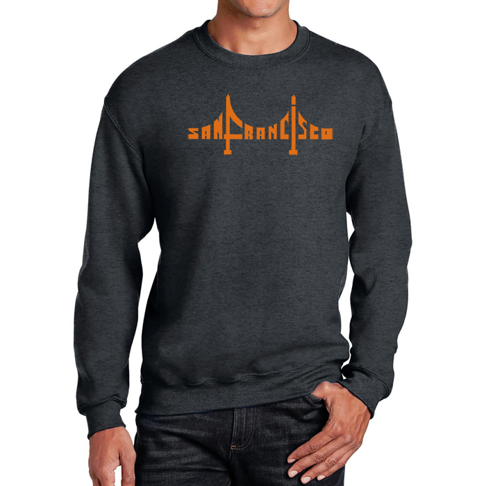 San Francisco Bridge - Mens Word Art Crewneck Sweatshirt