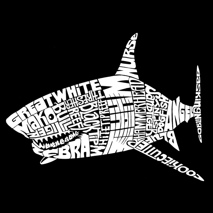 Species Of Shark - Mens Word Art Crewneck Sweatshirt