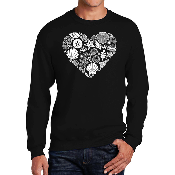 Sea Shells - Men's Word Art Crewneck Sweatshirt