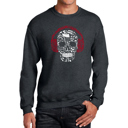 Gray XXL Music Notes Skull - Men's Word Art Crewneck Sweatshirt
