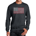 Gray XXXXL 50 States Usa Flag - Mens Word Art Crewneck Sweatshirt
