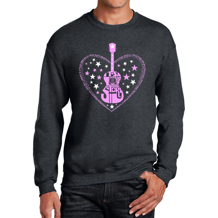 It's A Love Story - Men's Word Art Crewneck Sweatshirt