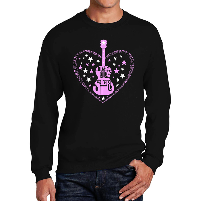 It's A Love Story - Men's Word Art Crewneck Sweatshirt