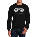 Black Small California Shades - Mens Word Art Crewneck Sweatshirt