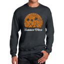 Gray Small Summer Vibes - Men's Word Art Crewneck Sweatshirt