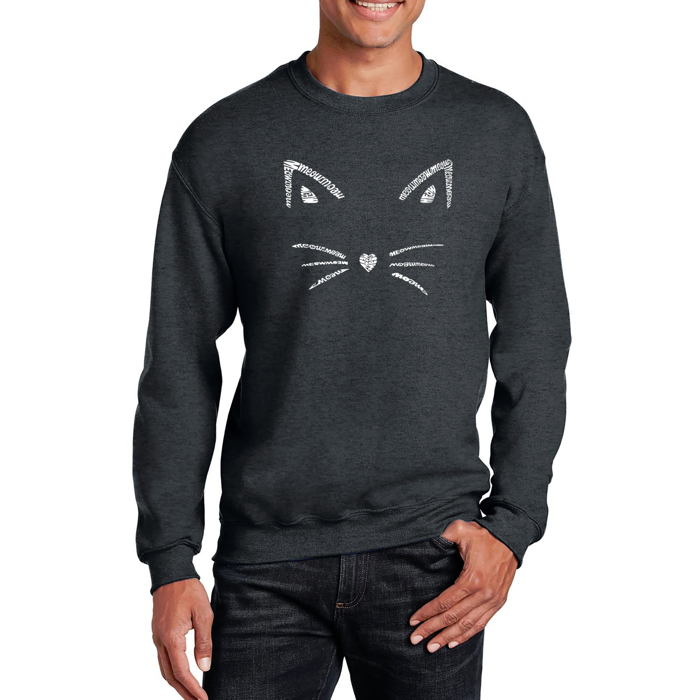 Whiskers - Mens Word Art Crewneck Sweatshirt