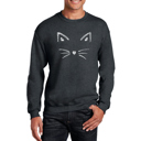 Gray XL Whiskers - Mens Word Art Crewneck Sweatshirt