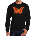 Black XXXXL Butterfly - Men's Word Art Crewneck Sweatshirt