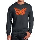 Gray XL Butterfly - Men's Word Art Crewneck Sweatshirt