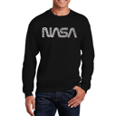 Black Medium Worm Nasa - Men's Word Art Crewneck Sweatshirt