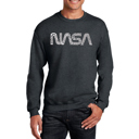 Gray XL Worm Nasa - Men's Word Art Crewneck Sweatshirt
