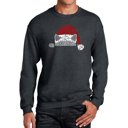Gray XXXL Christmas Peeking Cat - Men's Word Art Crewneck Sweatshirt