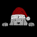  Christmas Peeking Dog - Men's Word Art Crewneck Sweatshirt