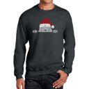 Gray XXXXL Christmas Peeking Dog - Men's Word Art Crewneck Sweatshirt