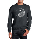 Gray Medium Yin Yang - Mens Word Art Crewneck Sweatshirt