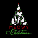  Meowy Christmas Tree - Men's Word Art Crewneck Sweatshirt
