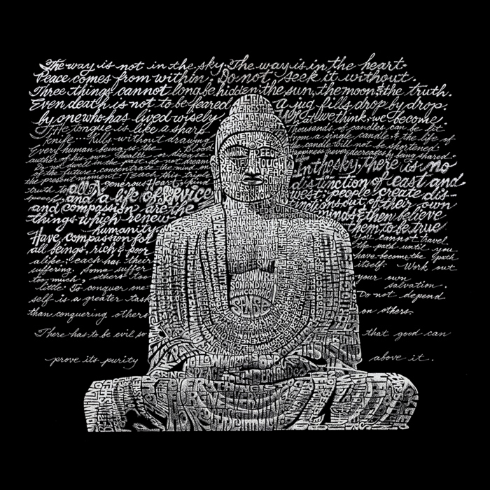 Zen Buddha - Mens Word Art Crewneck Sweatshirt