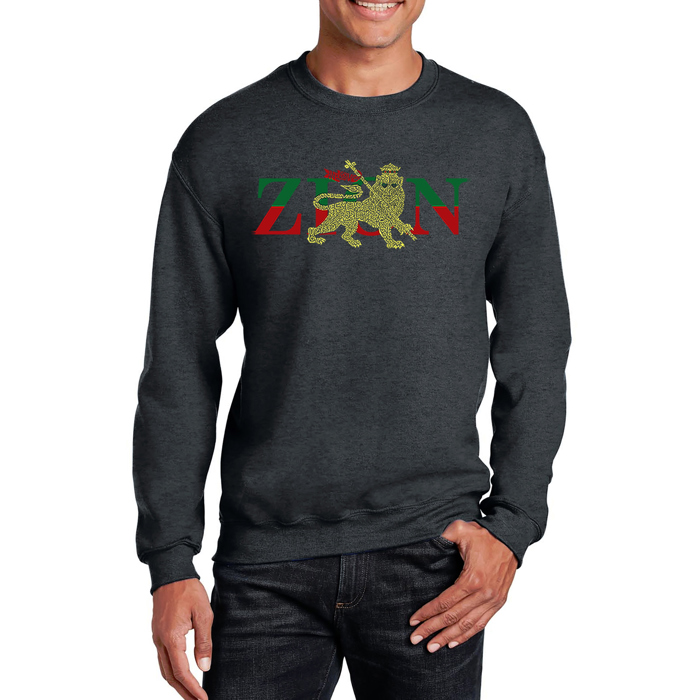 Zion - One Love - Men's Word Art Crewneck Sweatshirt