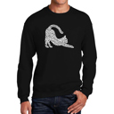  Stretching Cat - Men's Word Art Crewneck Sweatshirt