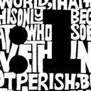  Women's Word Art V-Neck T-Shirt - John 3:16