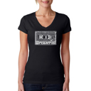 Black XXL Women's Word Art V-Neck T-Shirt - The 80's