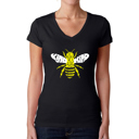 Black X-Small Women's Word Art V-Neck T-Shirt - Bee Kind