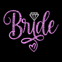  Women's Word Art V-Neck T-Shirt - Bride