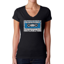 Black XXL Women's Word Art V-Neck T-Shirt - 80s One Hit Wonders