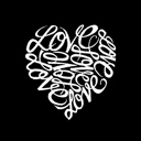  Women's Word Art V-Neck T-Shirt - LOVE