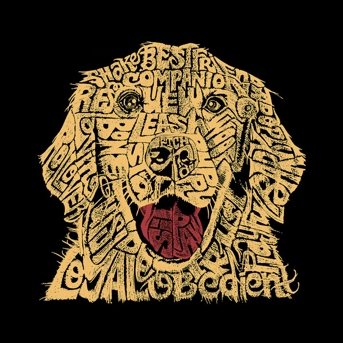 Women's Word Art V-Neck T-Shirt - Dog