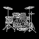  Women's Word Art V-Neck T-Shirt - Drums