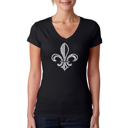  Women's Word Art V-Neck T-Shirt - LYRICS TO WHEN THE SAINTS GO MARCHING IN