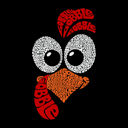  Turkey Face - Women's Word Art V-Neck T-Shirt