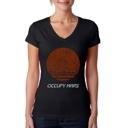  Women's Word Art V-Neck T-Shirt - Occupy Mars