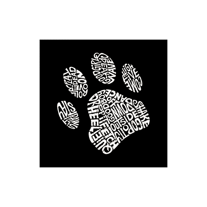 Women's Word Art V-Neck T-Shirt - Dog Paw