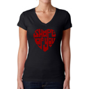  Women's Word Art V-Neck T-Shirt - Shape of You