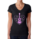 Black Small It's A Love Story - Women's Word Art V-Neck T-Shirt