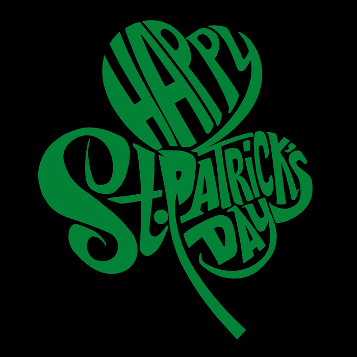 Women's Word Art V-Neck T-Shirt - St. Patrick's Day Shamrock