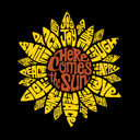  Women's Word Art V-Neck T-Shirt - Sunflower